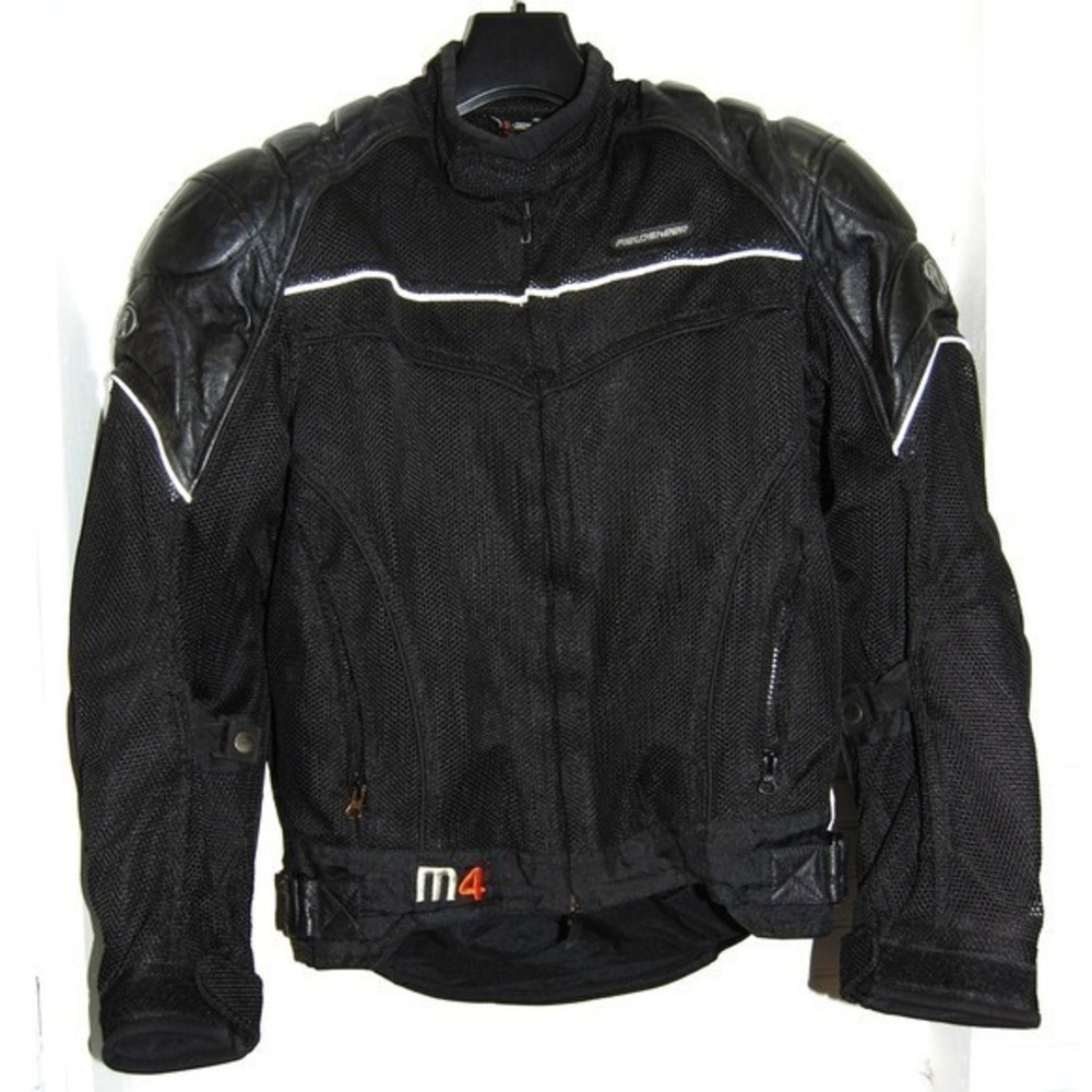 Men's Motorcycle Jacket Small Fieldsheer Phosolite padded Nylon Black Leather M4